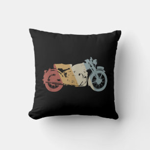 Coussin Motocyclette Style Rétro Vintage