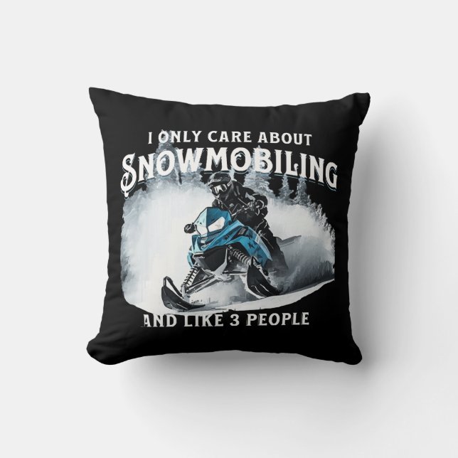 Coussin Motoneige Drôle Motoneige  (Recto)