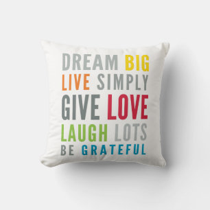 Coussin MOTS DE MOTIVATION À L'AMOUR PAR la typographie