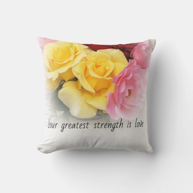 Coussin Mots de sagesse Jetant l'oreiller (Recto)