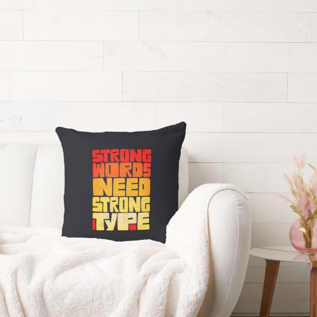 Coussin Mots Dessinés À La Main Mots Forts Mots Nécessiten (Canapé)