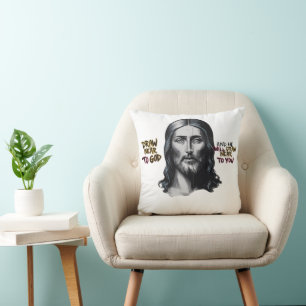 Coussin Mots divins : Jésus sculpté dans l'art