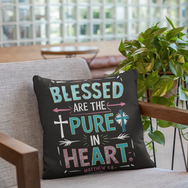 Coussin Mots éclairants au milieu d'une croix (Créateur téléchargé)