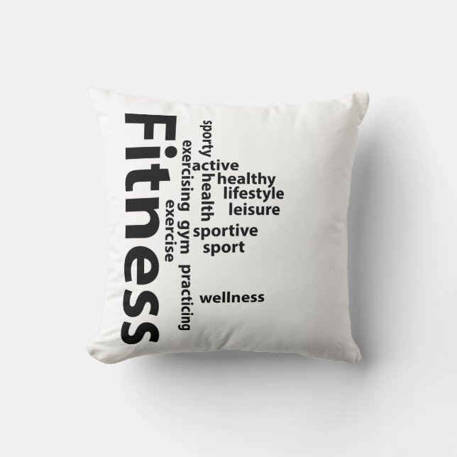 Coussin Mots fitness (Recto)
