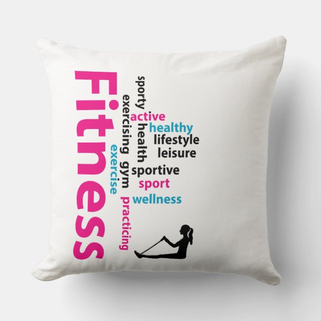 Coussin Mots fitness (Recto)
