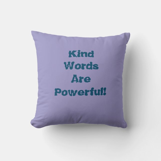 Coussin Mots Gentils (Violet) (Recto)
