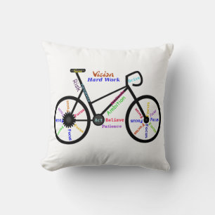 Coussin Mots Motivationnels, Vélo, Cyclisme, Femmes Vélo