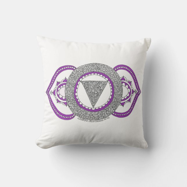Coussin mou comportant le chakra de troisième oeil (Recto)