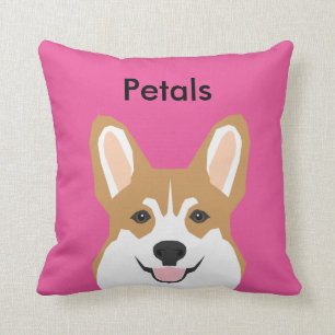 Coussin mou - coussin de corgi de nom personnalis
