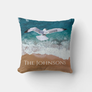 Coussin Mouette au-dessus de la mer
