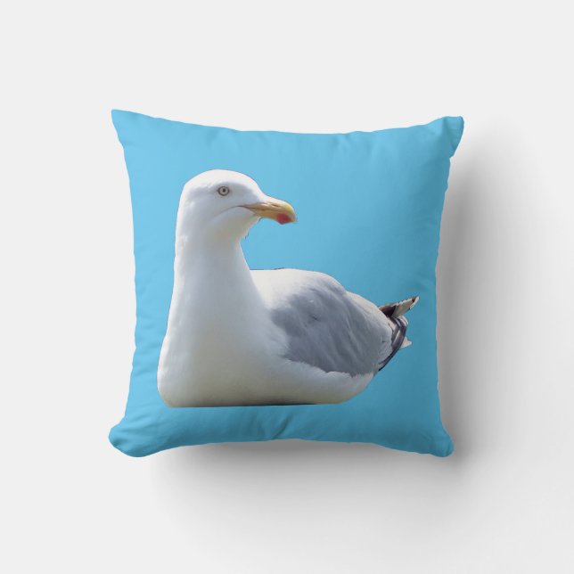 Coussin Mouette Côtière Décontractée Charmante Oiseau Mini (Recto)