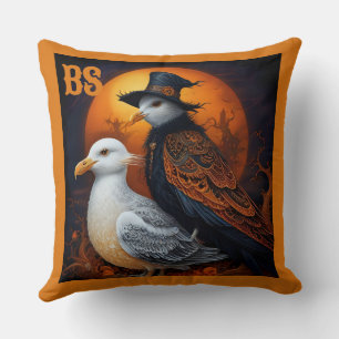 Coussin Mouette d'Halloween mignonne et effrayante déguisé