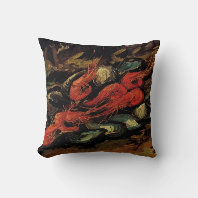 Coussin Moules et crevettes par Vincent van Gogh (Recto)