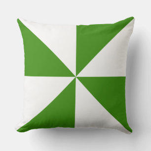 Coussin Moulin à vent vert et blanc