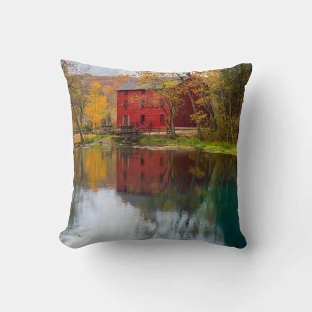 Coussin Moulin d'Alley en Automne (Recto)