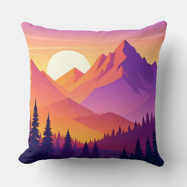 Coussin Mountain Adventure Pillow - Hiking Outdoor Nature  (Recto)