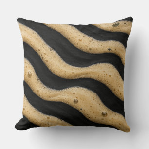 Coussin Mousse espresso rayée zèbre