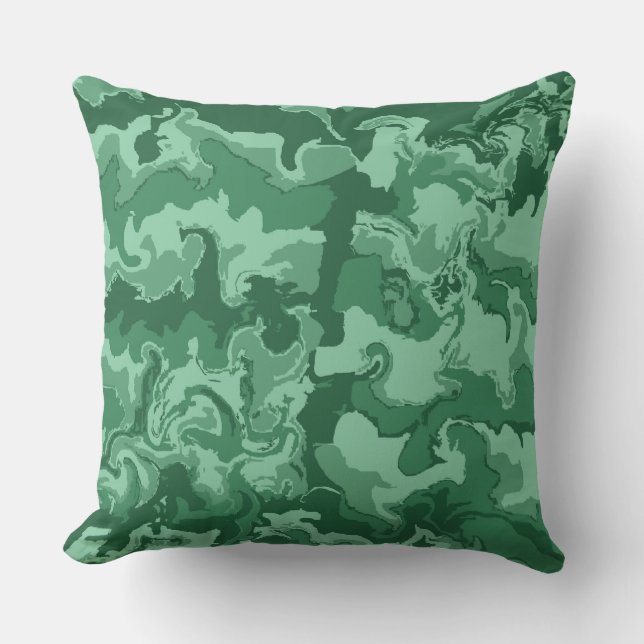 Coussin Mousse verte et rayures réversible (Recto)