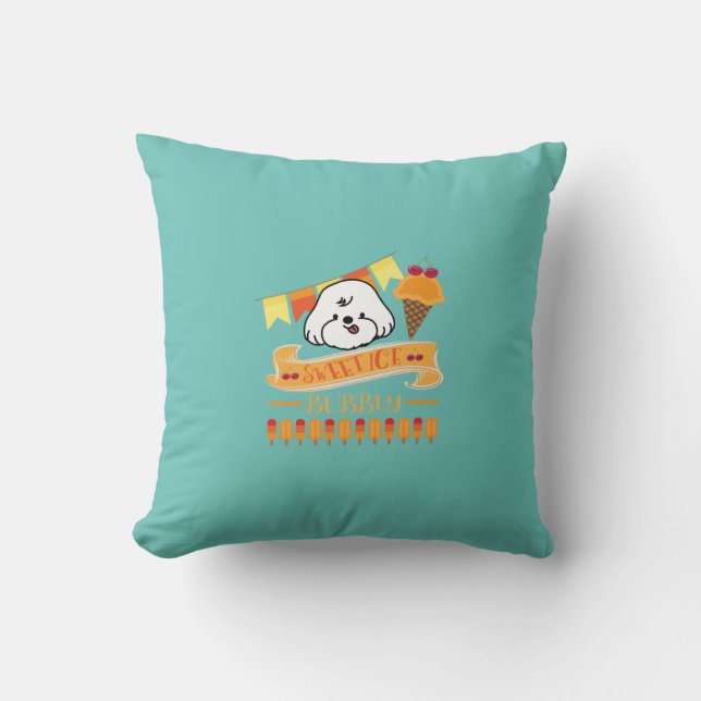 Coussin mousseux aime la glace (Recto)