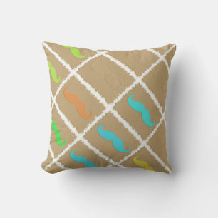 Coussin Moustache drôle