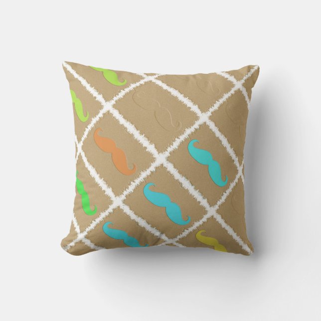 Coussin Moustache drôle (Recto)