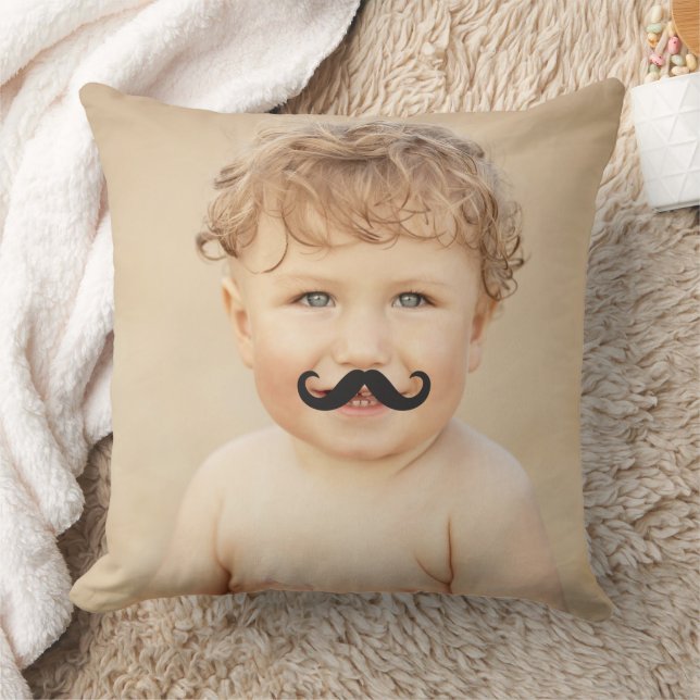 Coussin Moustache/Moustache noire mobile Photo Drôle (Couverture)
