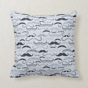 Coussin Moustaches bleues de hippie