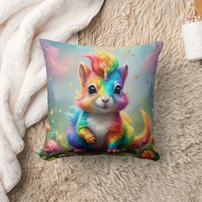 Coussin Moustaches de Merveille : L'Écureuil Licorne Arc-e (Couverture)