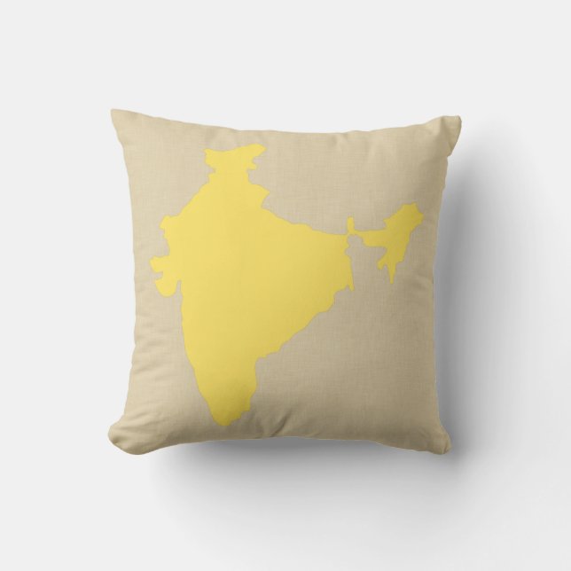 Coussin Moutarde Spice Moods Inde (Recto)