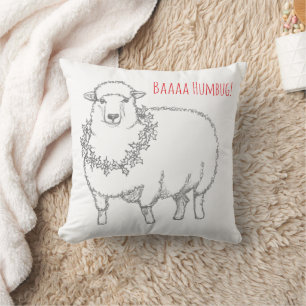 Coussin Mouton avec houx