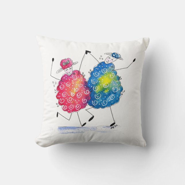 Coussin Mouton de danse Whimsical (Recto)