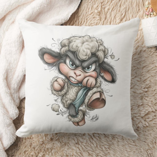 Coussin Mouton Mignon Fantaisiste (Couverture)