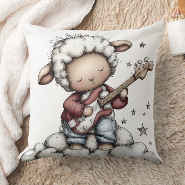 Coussin Mouton Mignon Fantaisiste (Couverture)