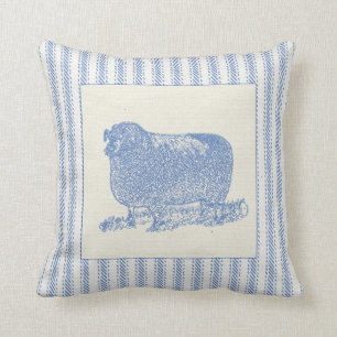 Coussin Moutons de basse cour avec le coutil