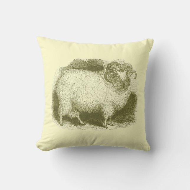 Coussin Moutons de Merino 1837 (Recto)