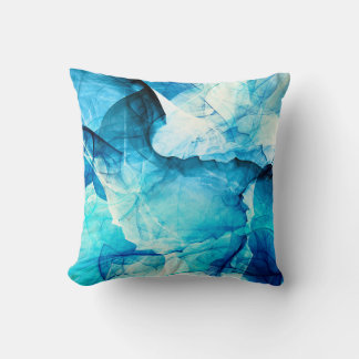 Coussin mouvement bleu Abstrait : composition fractale.