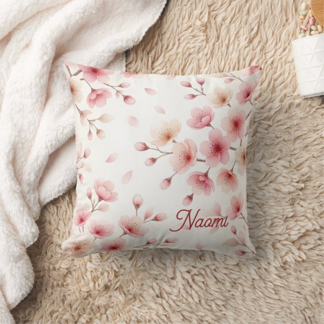 Coussin Mouvement Sakura Motif Sans Couture | Sur-Mesure F (Couverture)