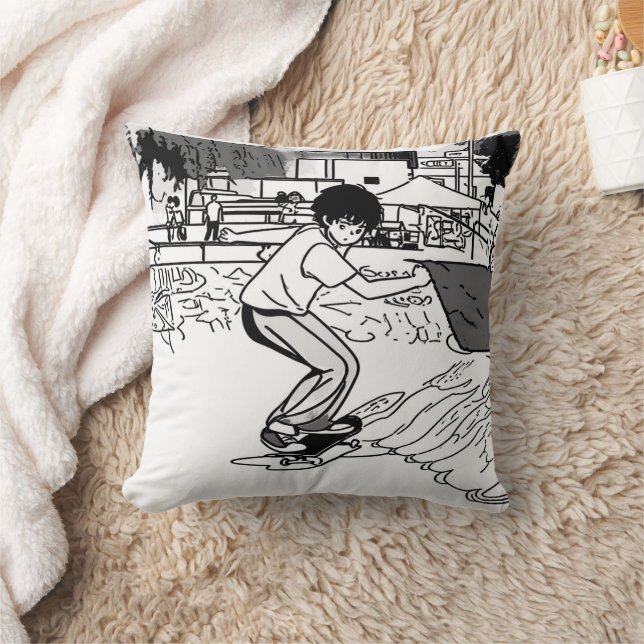 Coussin Mouvements de skateboard - Jeune skateur (Couverture)