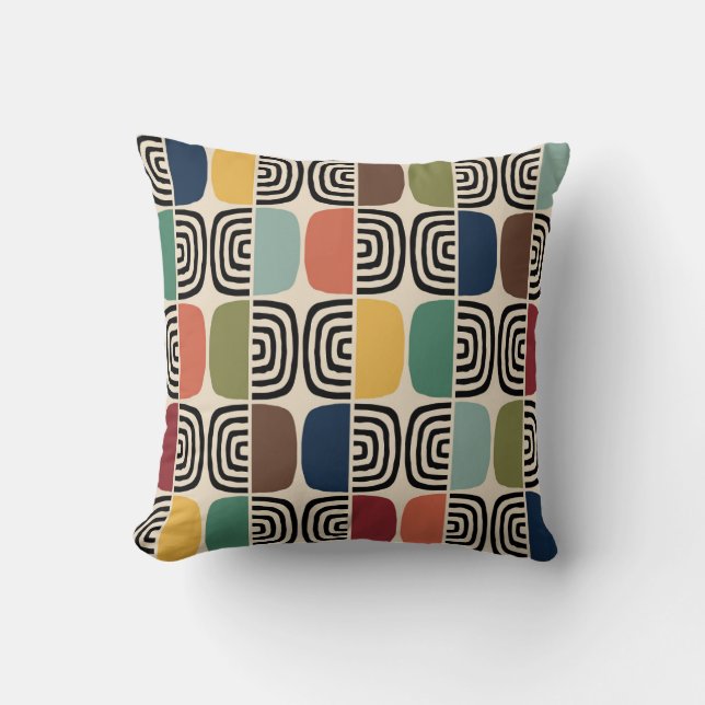 Coussin Moyen-siècle Âge atomique moderne (Recto)