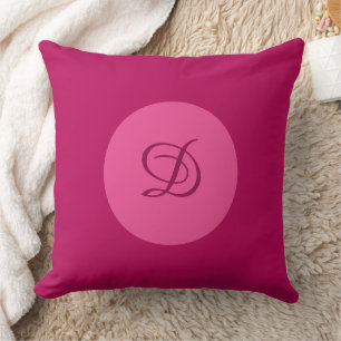 Coussin moyen siècle moderne baies abstraite rose