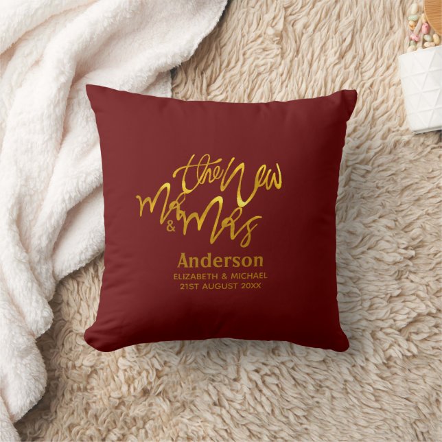 Coussin MR & MRS. Les jeunes mariés viennent de se marier  (Couverture)