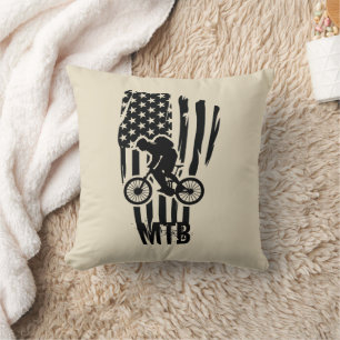 Coussin Mtb VTT drapeau vintage noir américain