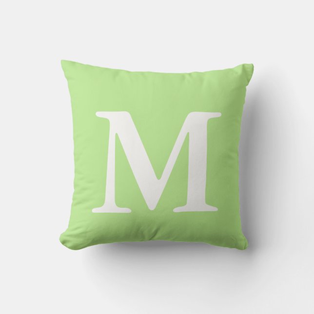 Coussin MThrow vert à la menthe (Recto)