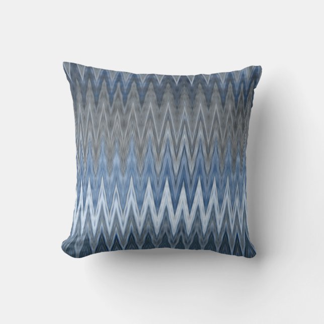 Coussin Muet bleu marine tendance Motif Wavy (Recto)