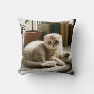 Coussin Mug Chaton Écossais Pliable Mignon - Café Amateur 