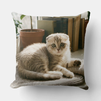 Coussin Mug Chaton Écossais Pliable Mignon - Café Amateur 