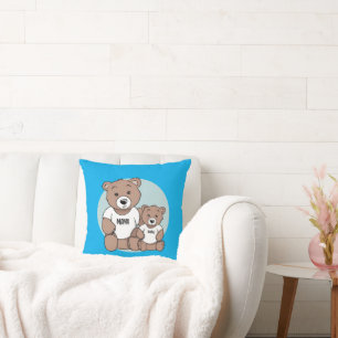 Coussin Mug de fête des mères personnalisées - Cadeau pers