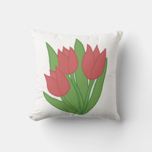 Coussin Mug - Rouges - Tulipes en céramique pour le café