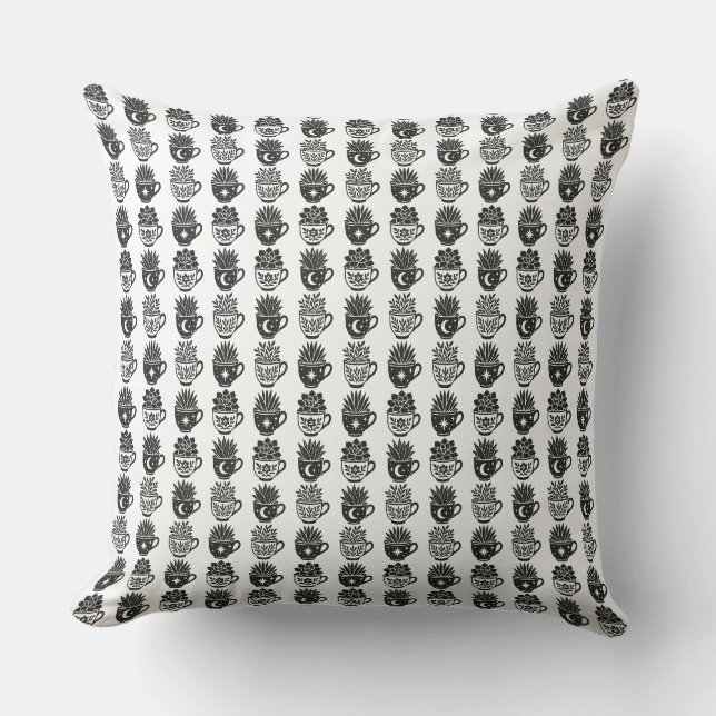 Coussin Mugs de succulentes (Recto)