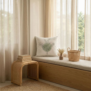 Coussin Muguet Sage Vert Botanique